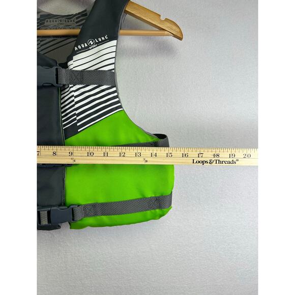 Aqua Lung Youth lifejacket PFD green gray water sports 50–90 LBS ￼ - Picture 5 of 7